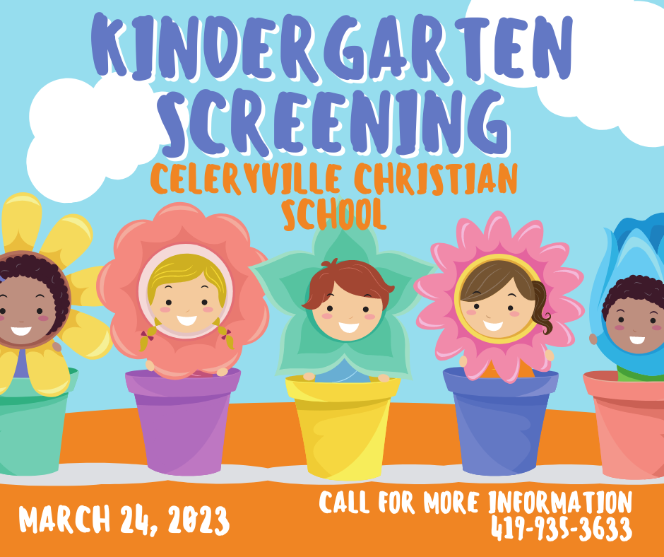 Celeryville Christian School Kindergarten Screening